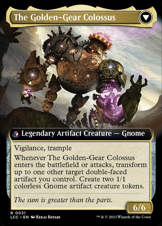 Tetzin, Gnome Champion // The Golden-Gear Colossus back