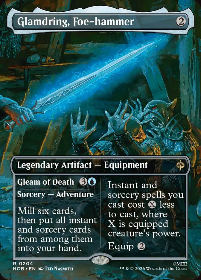Glamdring, Foe-hammer // Gleam of Death back