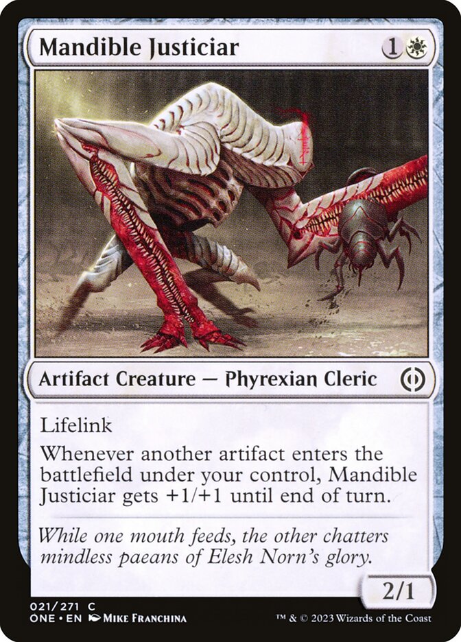 Mandible Justiciar front