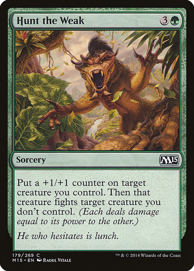Hunt the Weak front