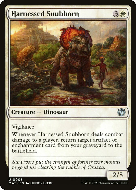 Harnessed Snubhorn front