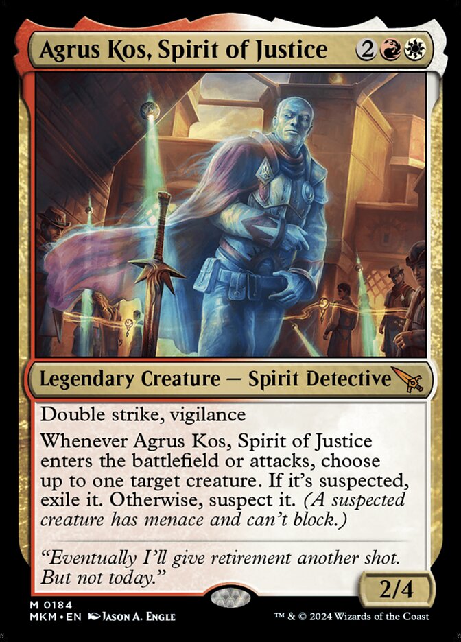 Agrus Kos, Spirit of Justice front