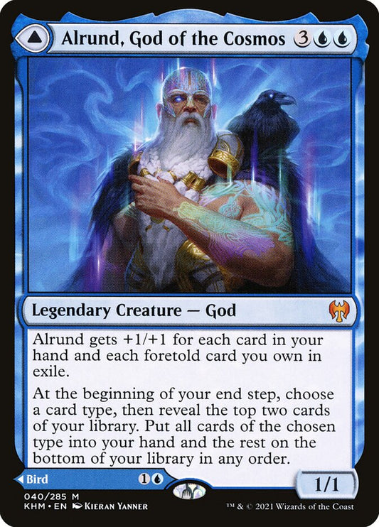 Alrund, God of the Cosmos // Hakka, Whispering Raven front
