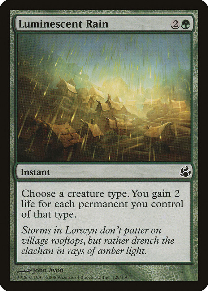 Luminescent Rain front
