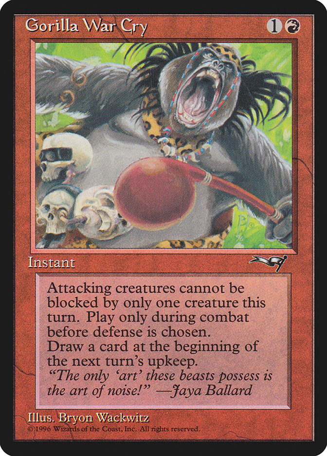 Gorilla War Cry front