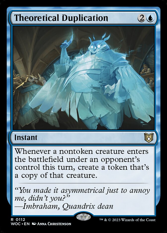 Theoretical Duplication front
