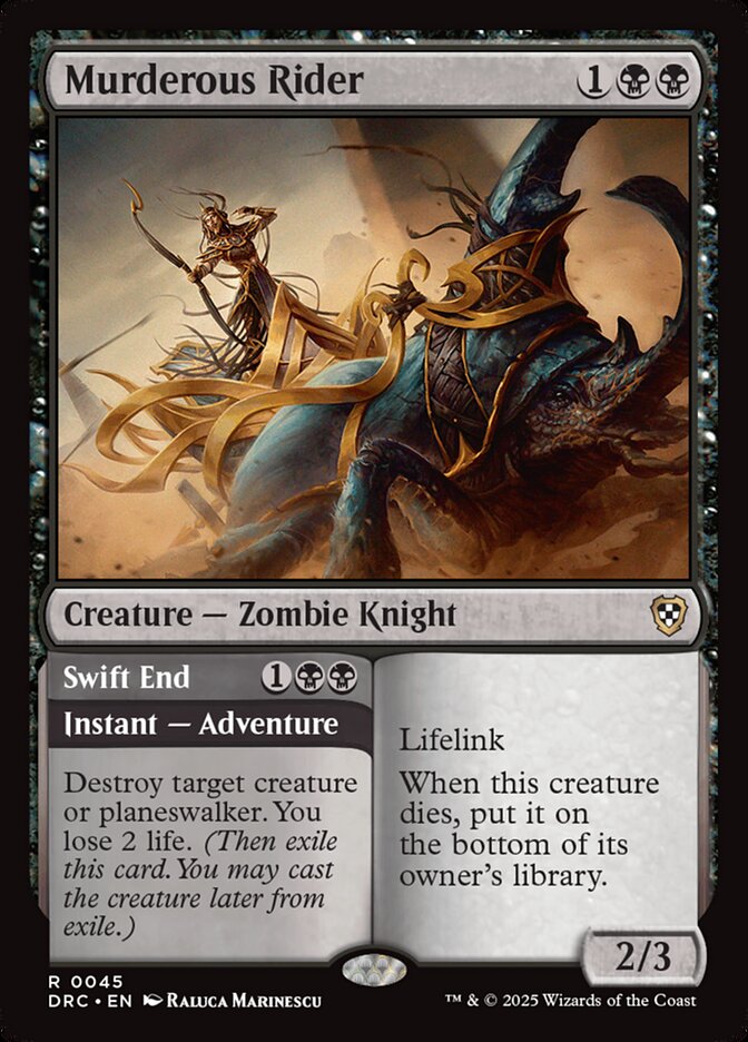 Murderous Rider // Swift End front