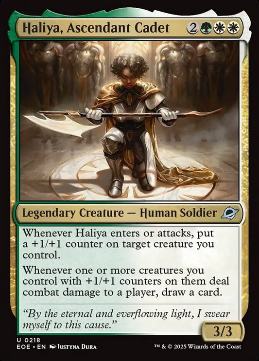Haliya, Ascendant Cadet front