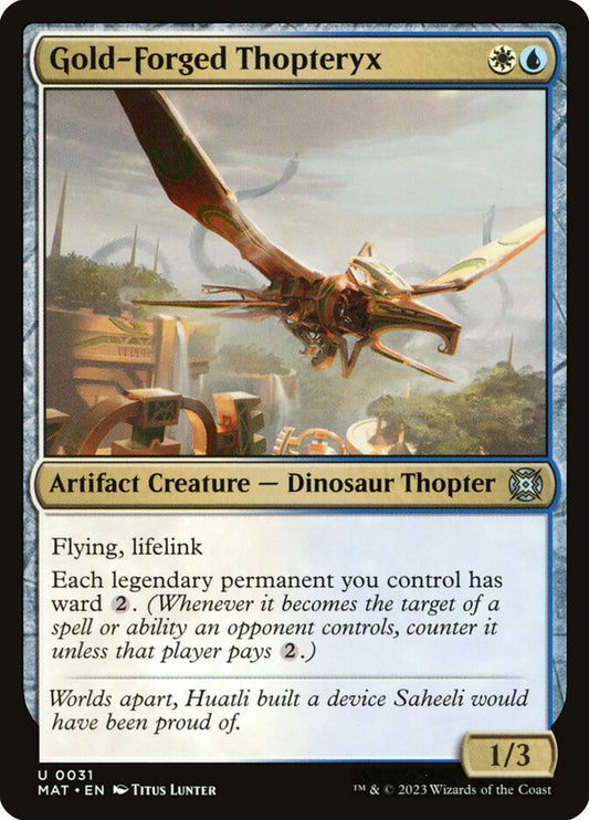 Gold-Forged Thopteryx front
