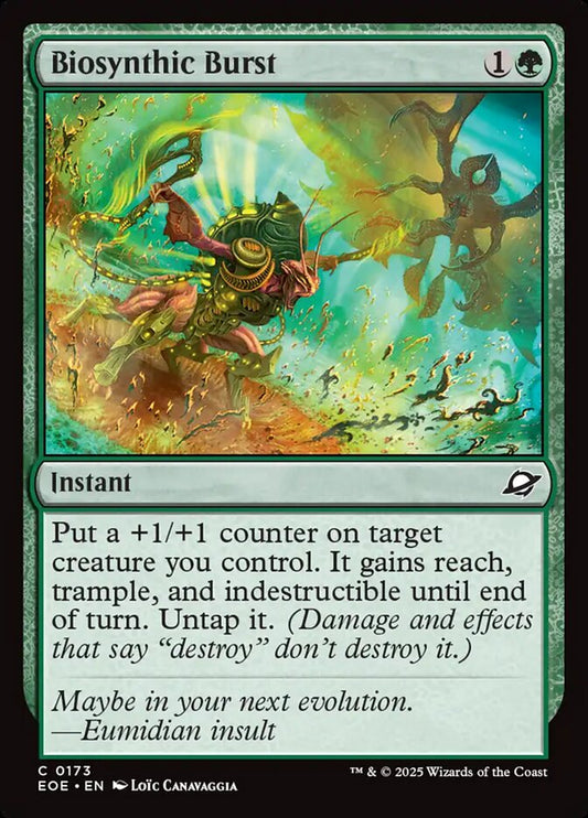 Biosynthic Burst front