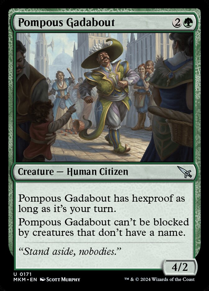 Pompous Gadabout front