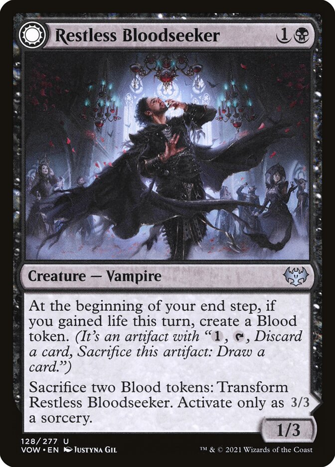 Restless Bloodseeker // Bloodsoaked Reveler front