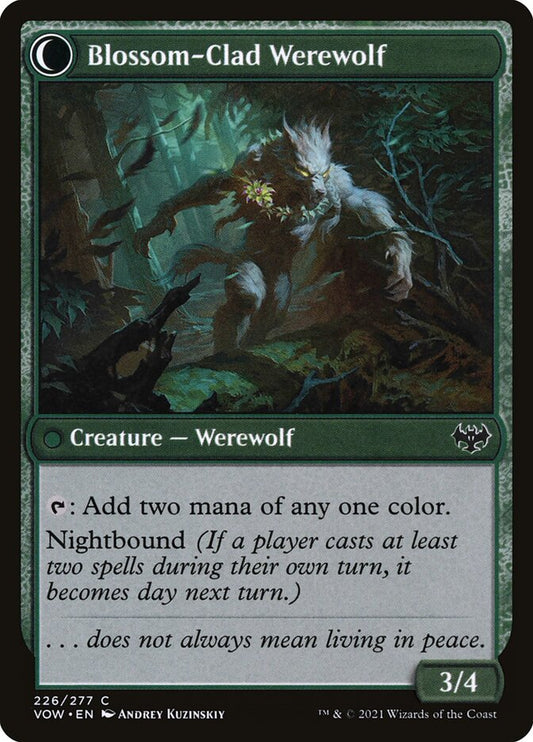 Weaver of Blossoms // Blossom-Clad Werewolf back