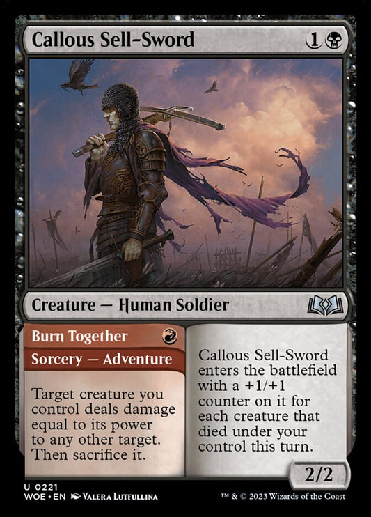 Callous Sell-Sword // Burn Together front