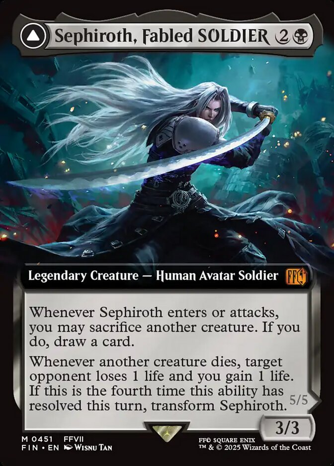 Sephiroth, Fabled SOLDIER // Sephiroth, One-Winged Angel front
