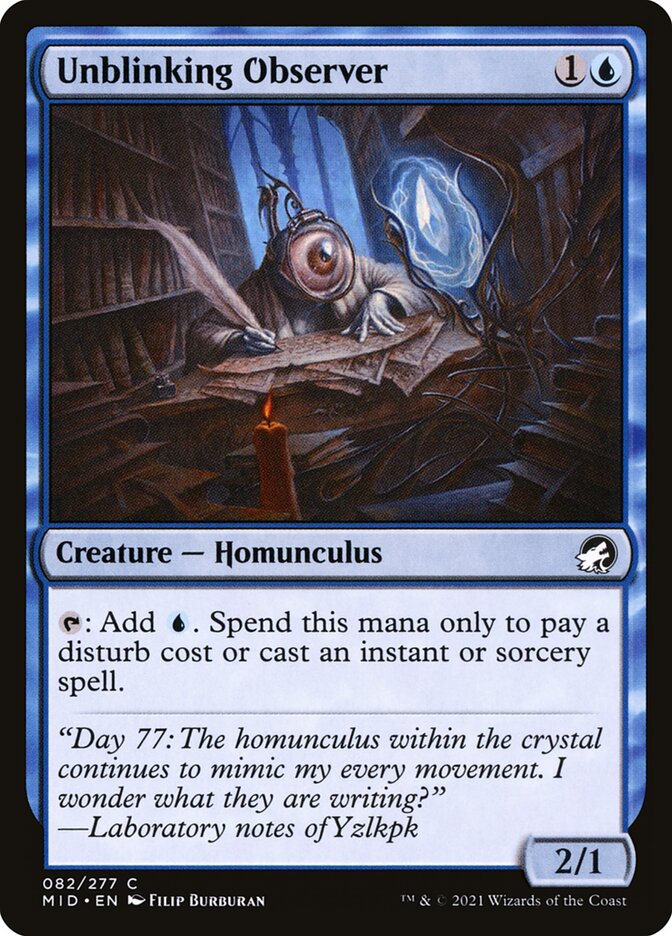 Unblinking Observer front