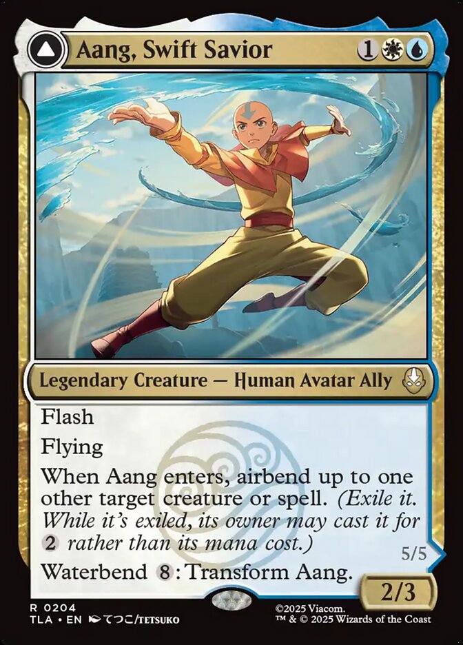 Aang, Swift Savior // Aang and La, Ocean's Fury front