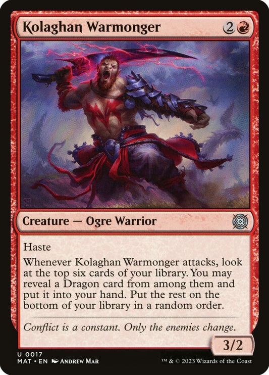 Kolaghan Warmonger front