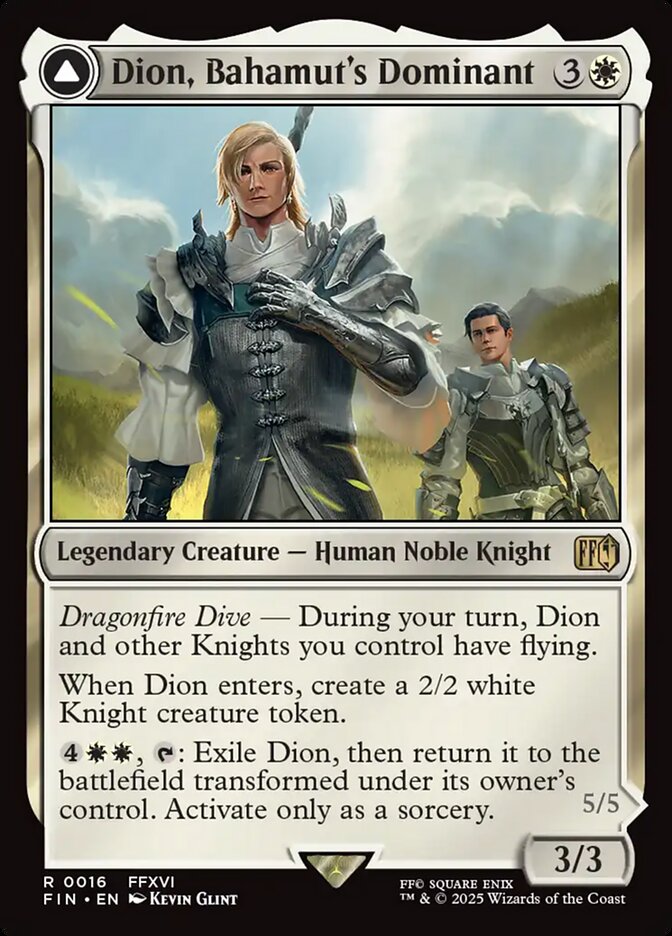 Dion, Bahamut's Dominant // Bahamut, Warden of Light front