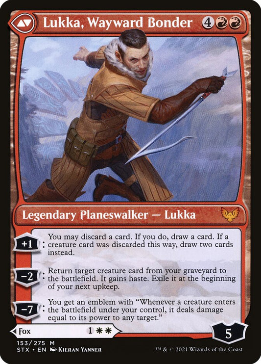 Mila, Crafty Companion // Lukka, Wayward Bonder back