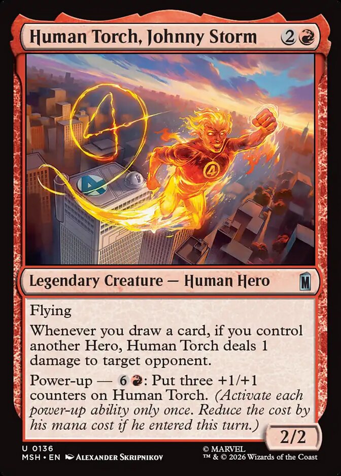 Human Torch, Johnny Storm front
