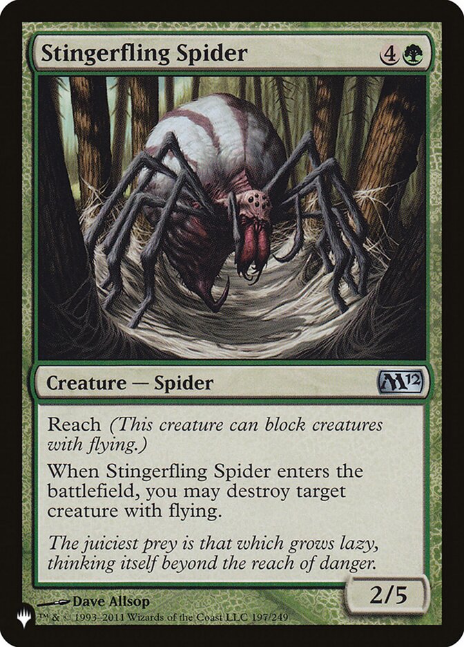 Stingerfling Spider front