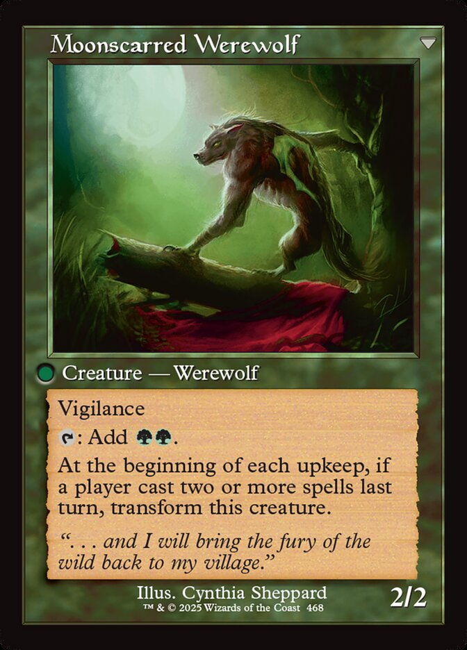 Scorned Villager // Moonscarred Werewolf back