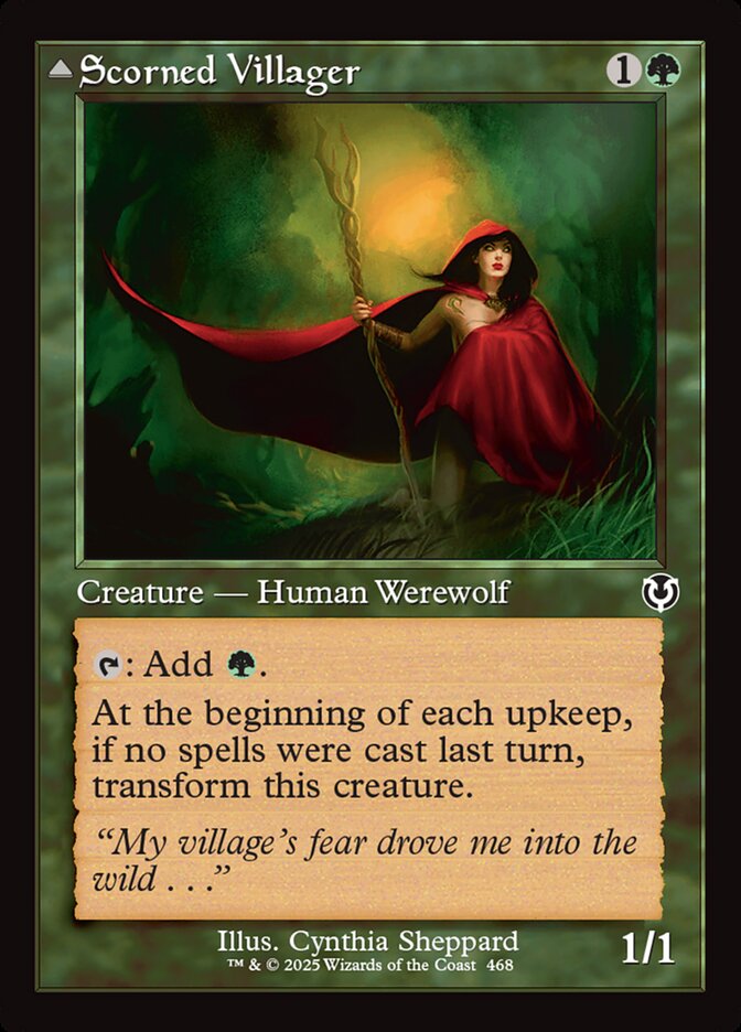 Scorned Villager // Moonscarred Werewolf front
