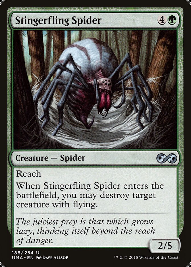 Stingerfling Spider front