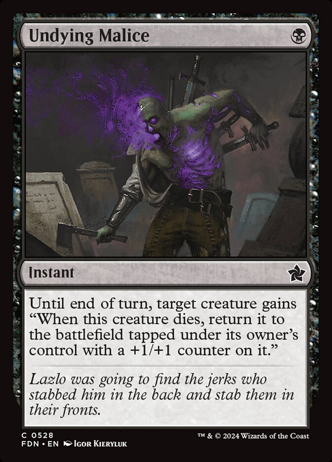Undying Malice front