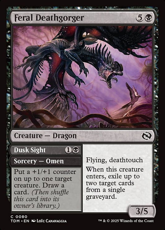 Feral Deathgorger // Dusk Sight back