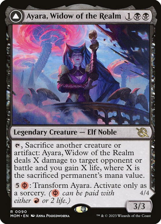 Ayara, Widow of the Realm // Ayara, Furnace Queen front