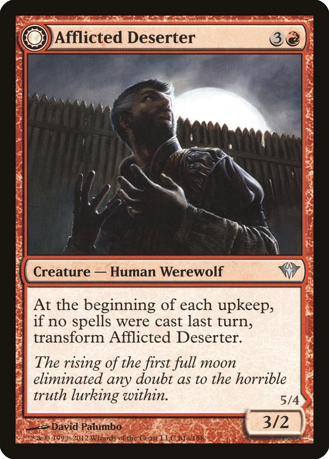Afflicted Deserter // Werewolf Ransacker front