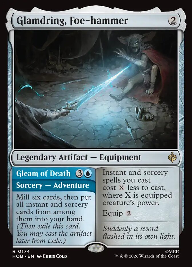 Glamdring, Foe-hammer // Gleam of Death back