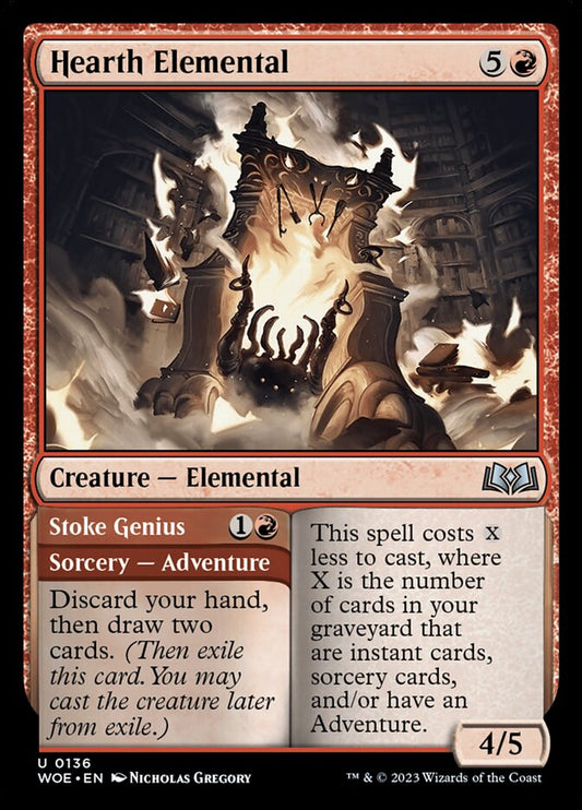 Hearth Elemental // Stoke Genius front