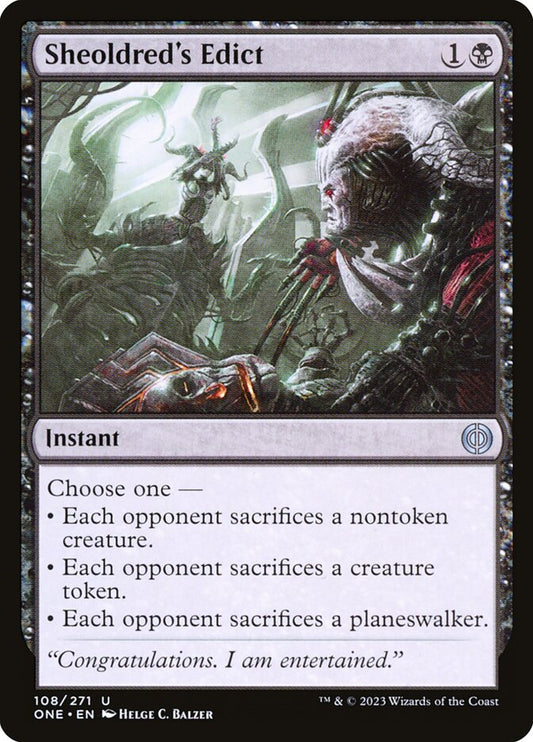 Sheoldred's Edict front