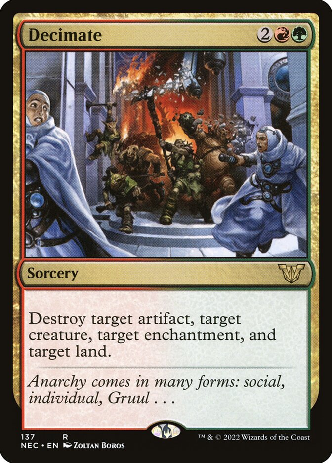 Decimate front