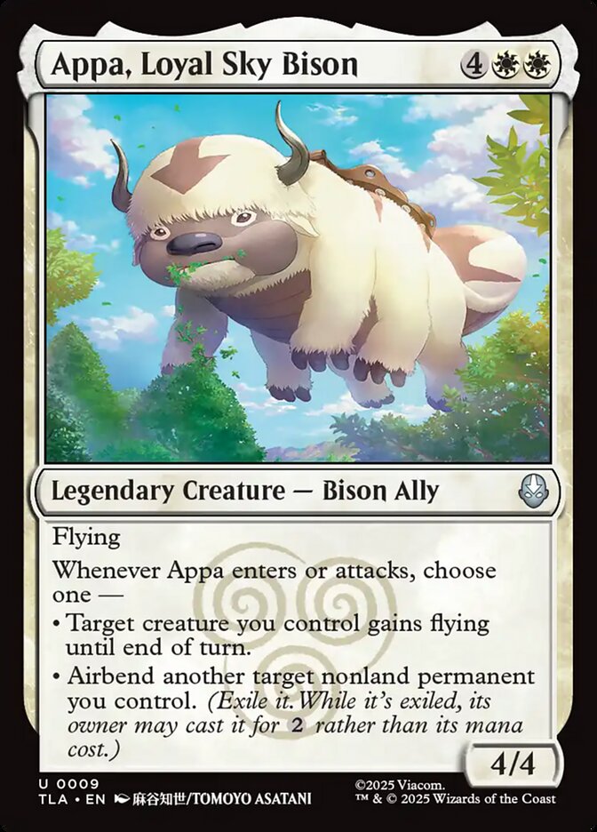 Appa, Loyal Sky Bison front