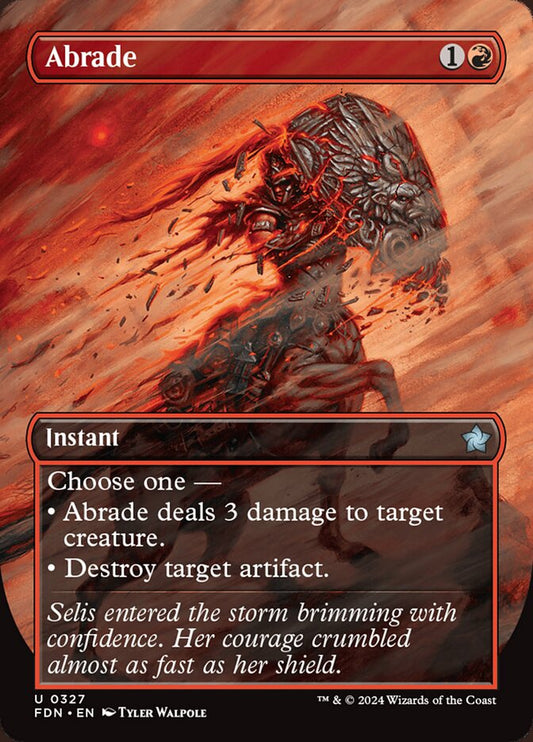 Abrade front