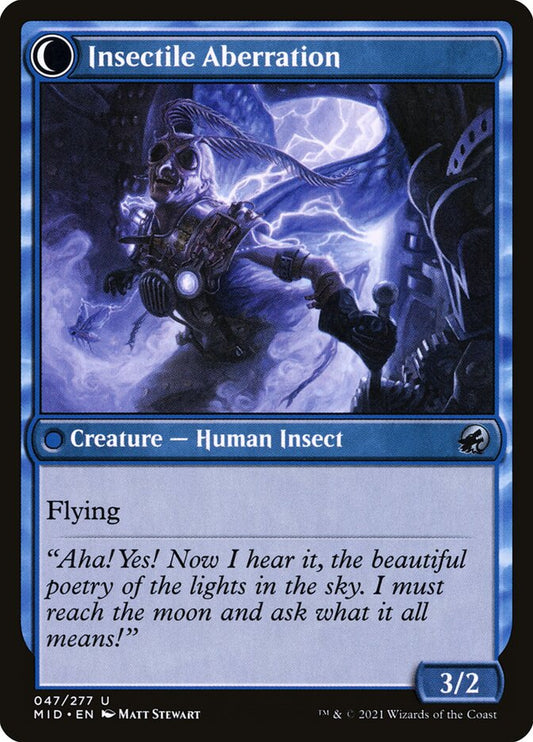 Delver of Secrets // Insectile Aberration back
