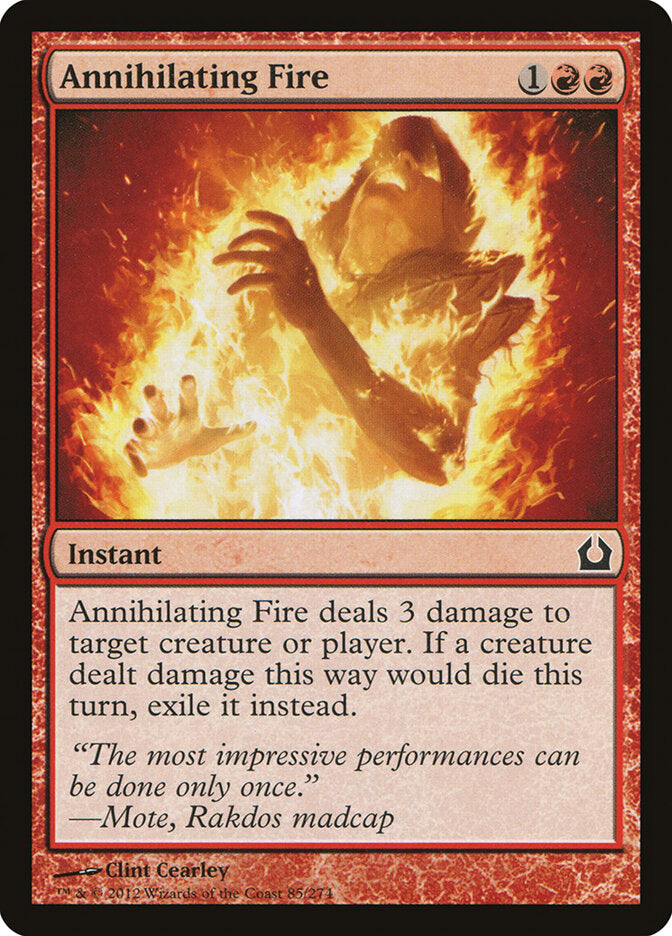 Annihilating Fire front