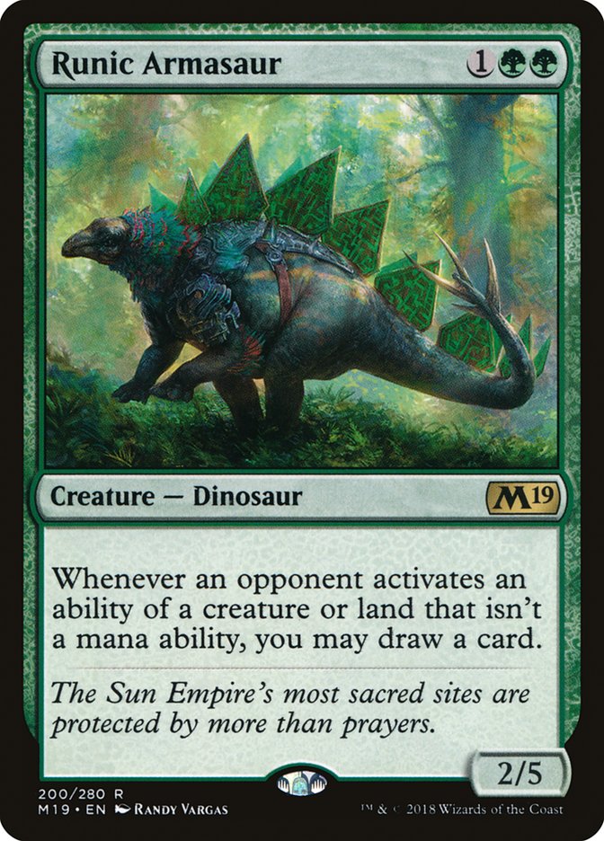 Runic Armasaur front