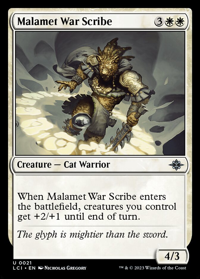 Malamet War Scribe front