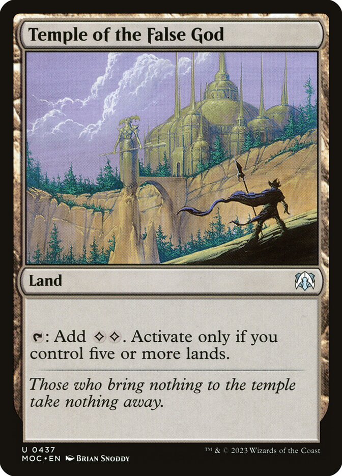 Temple of the False God front