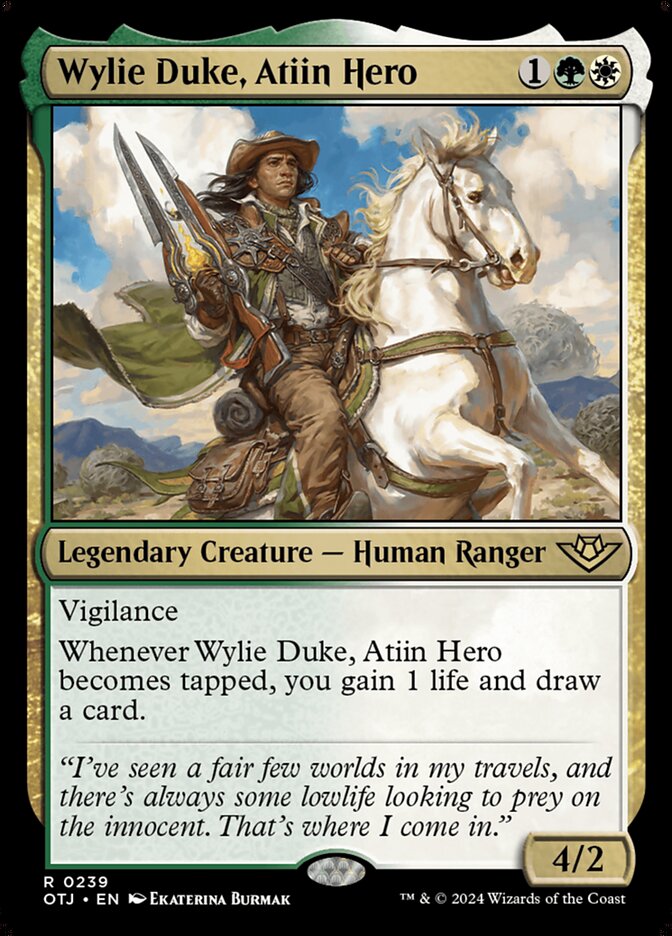 Wylie Duke, Atiin Hero front