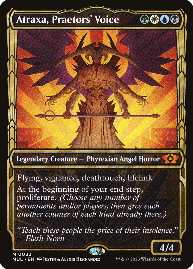 Atraxa, Praetors' Voice front