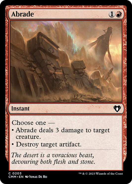 Abrade front