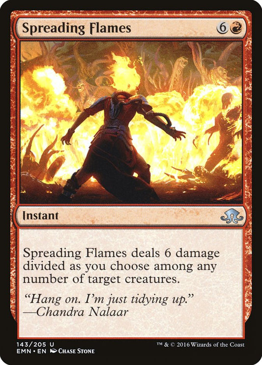Spreading Flames front