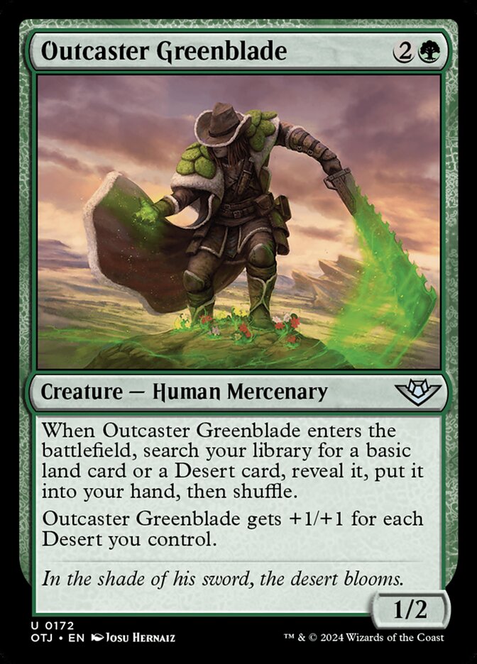 Outcaster Greenblade front