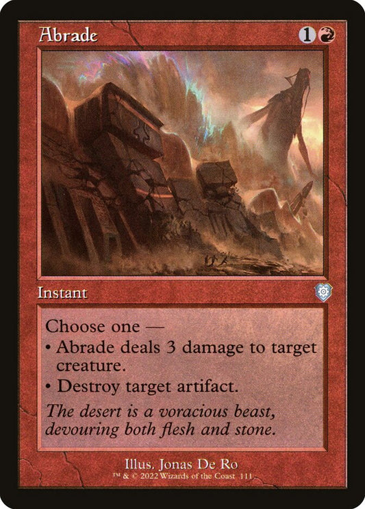 Abrade front